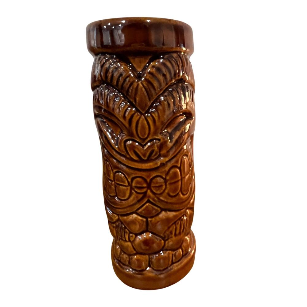 Vintage Royal Lahaina Maui Tiki Mug Brown Hawaiian Resort Barware 7”‎ Cup